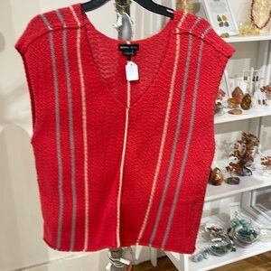 Red Wave Maker Sweater Top